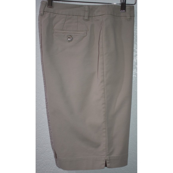 Chicos 2/Large Bermuda Shorts Flat Front Cotton Stretch Modest 11.5 inch inseam - Picture 4 of 16